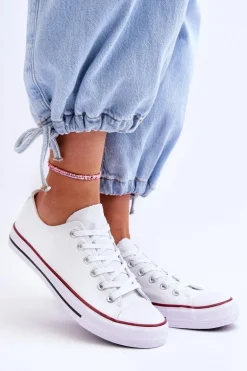 Trampki Klasyczne Niskie Damskie Białe Vegas