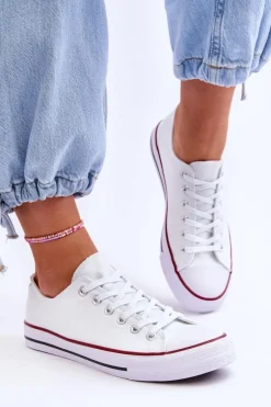 Trampki Klasyczne Niskie Damskie Białe Vegas