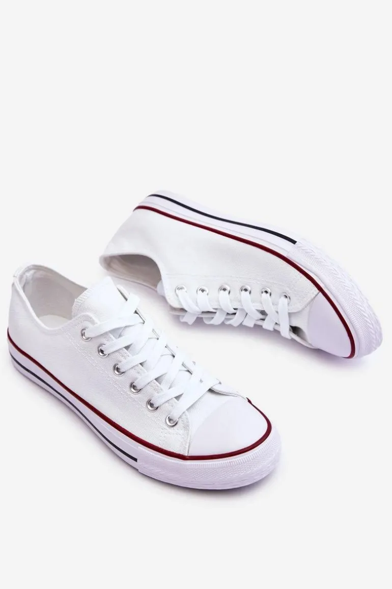 Trampki Klasyczne Niskie Damskie Białe Vegas