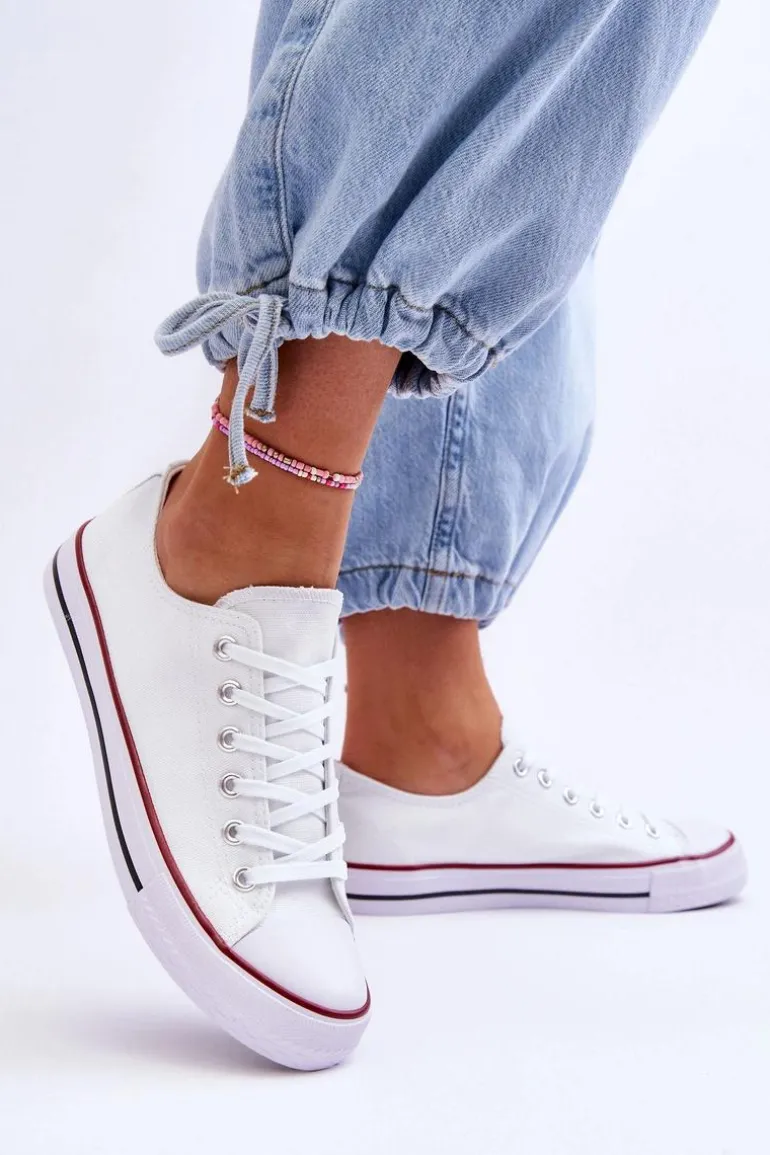 Trampki Klasyczne Niskie Damskie Białe Vegas