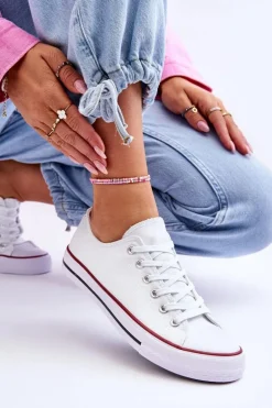 Trampki Klasyczne Niskie Damskie Białe Vegas