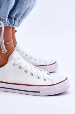 Trampki Klasyczne Niskie Damskie Białe Vegas