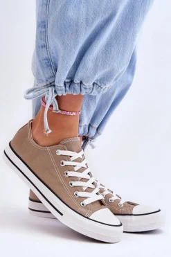 Trampki Klasyczne Niskie Damskie Beżowe Vegas