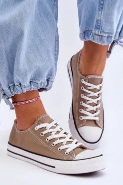 Trampki Klasyczne Niskie Damskie Beżowe Vegas