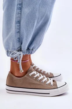 Trampki Klasyczne Niskie Damskie Beżowe Vegas