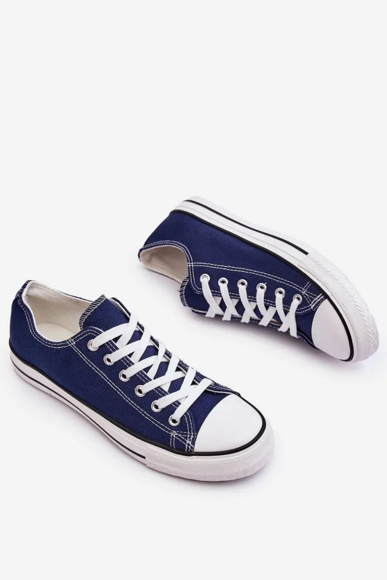 Trampki Klasyczne Niskie Damskie Granatowe Vegas