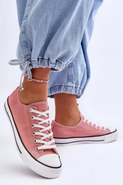 Trampki Klasyczne Niskie Damskie Ciemnoróżowe Vegas