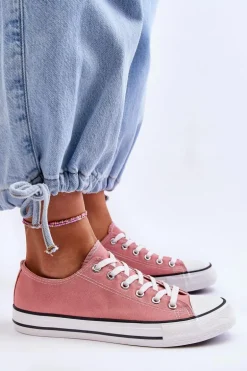 Trampki Klasyczne Niskie Damskie Ciemnoróżowe Vegas