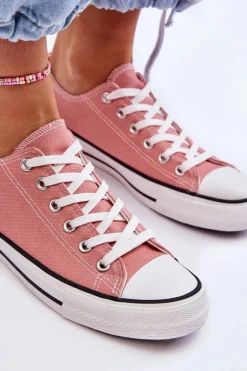 Trampki Klasyczne Niskie Damskie Ciemnoróżowe Vegas