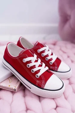 Trampki Młodzieżowe Buty Czerwone Filemon