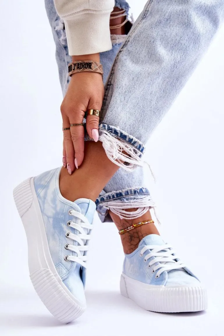 Trampki Na Platformie Lee Cooper LCW-23-31-1782L Niebieskie