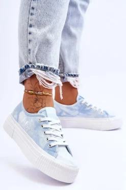 Trampki Na Platformie Lee Cooper LCW-23-31-1782L Niebieskie