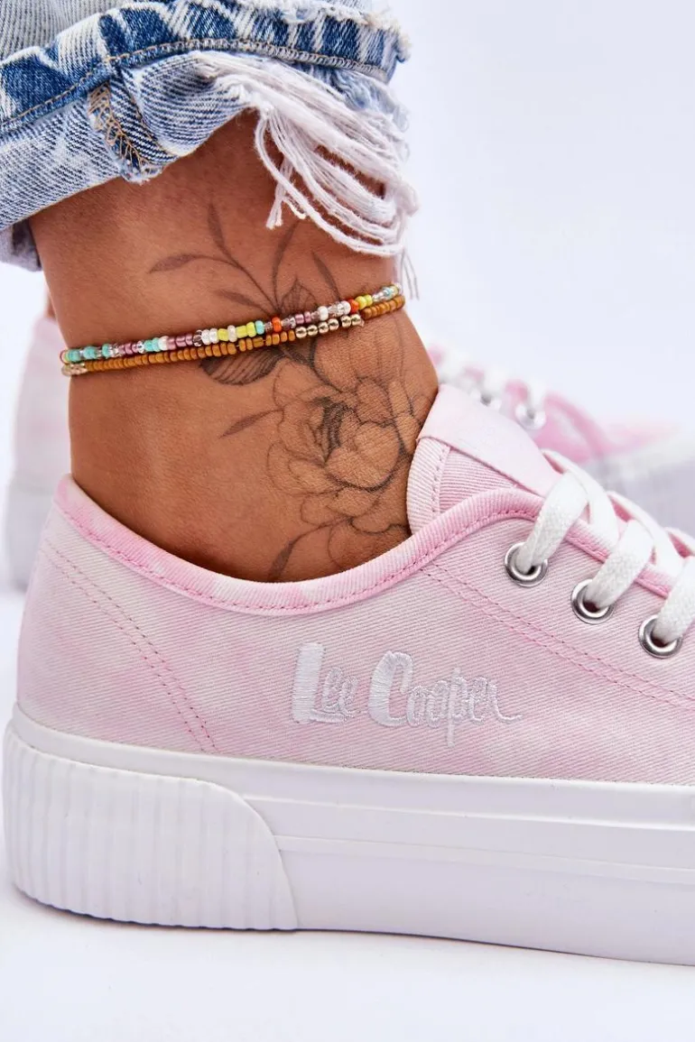 Trampki Na Platformie Lee Cooper LCW-23-31-1781L Różowe