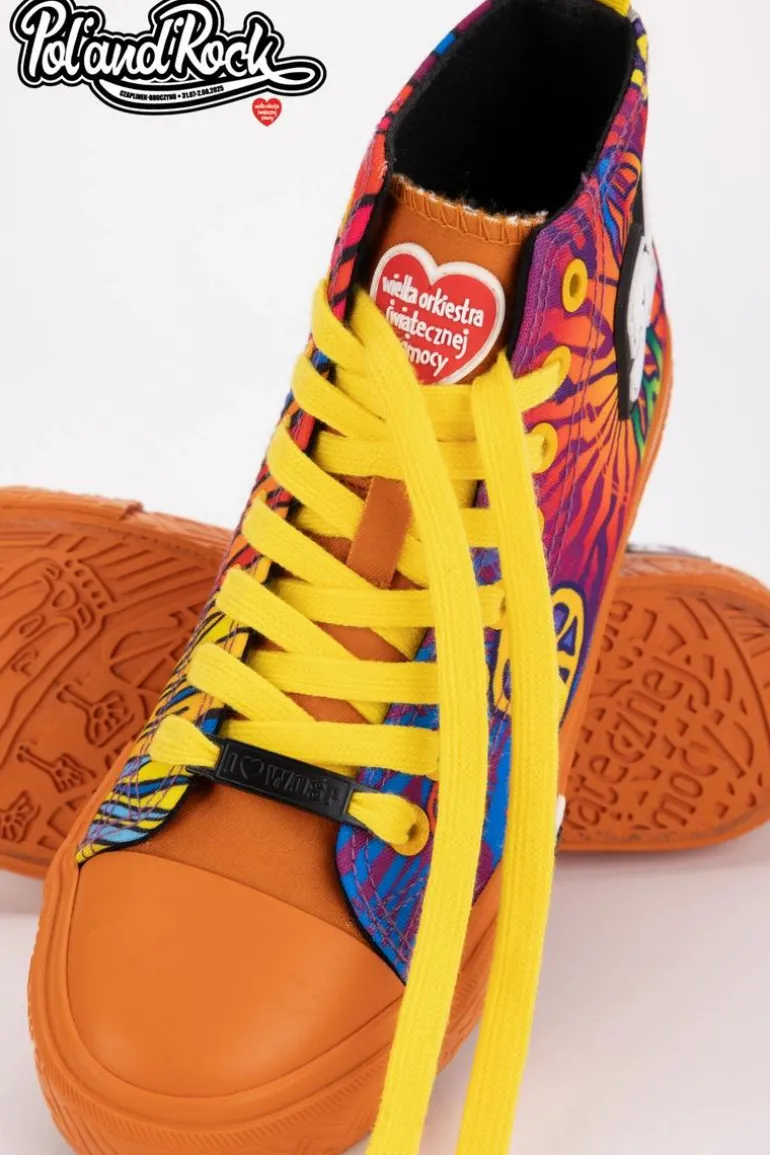 Trampki Pol'and'Rock Festival X Big Star SS174502 Pomarańczowe