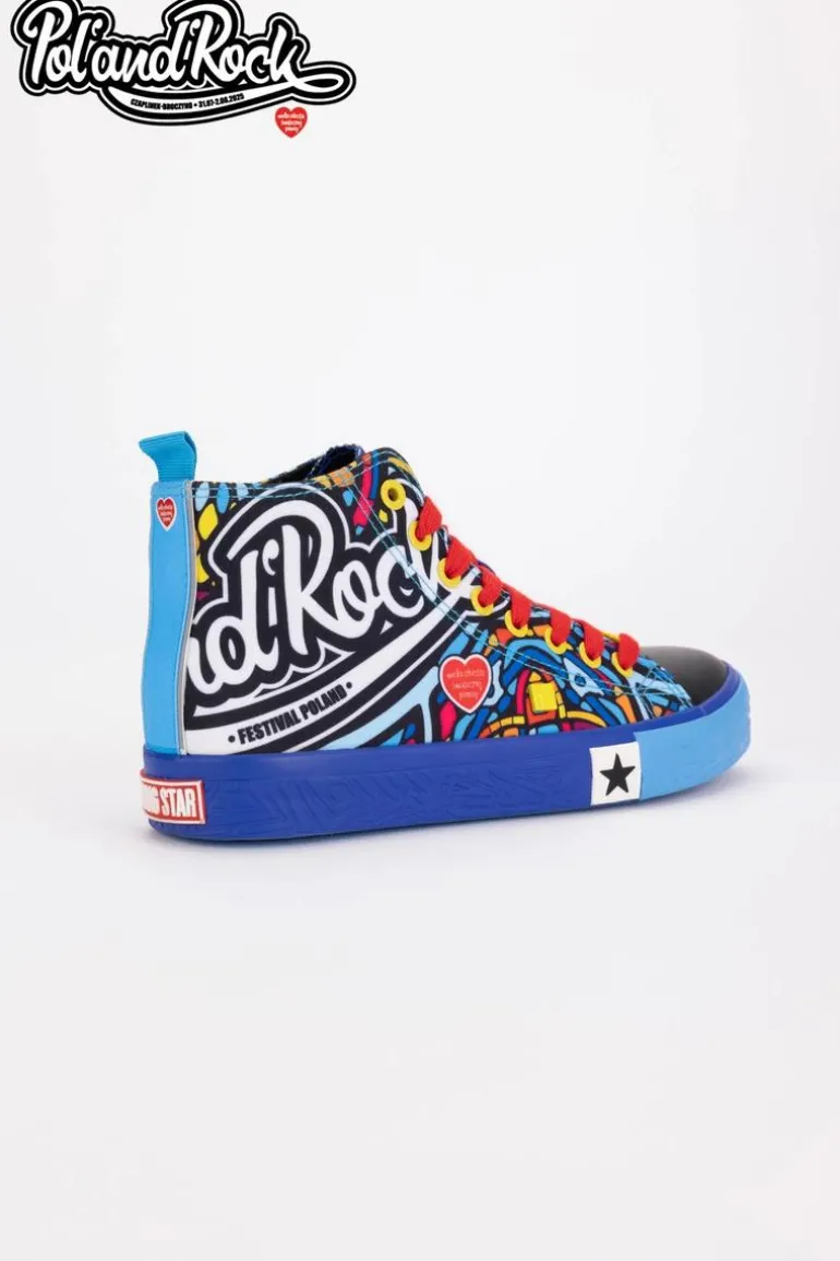 Trampki Pol'and'Rock Festival X Big Star SS174500 Niebieskie