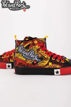 Trampki Pol'and'Rock Festival X Big Star SS174501 Czarno-Czerwone