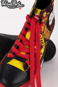 Trampki Pol'and'Rock Festival X Big Star SS174501 Czarno-Czerwone
