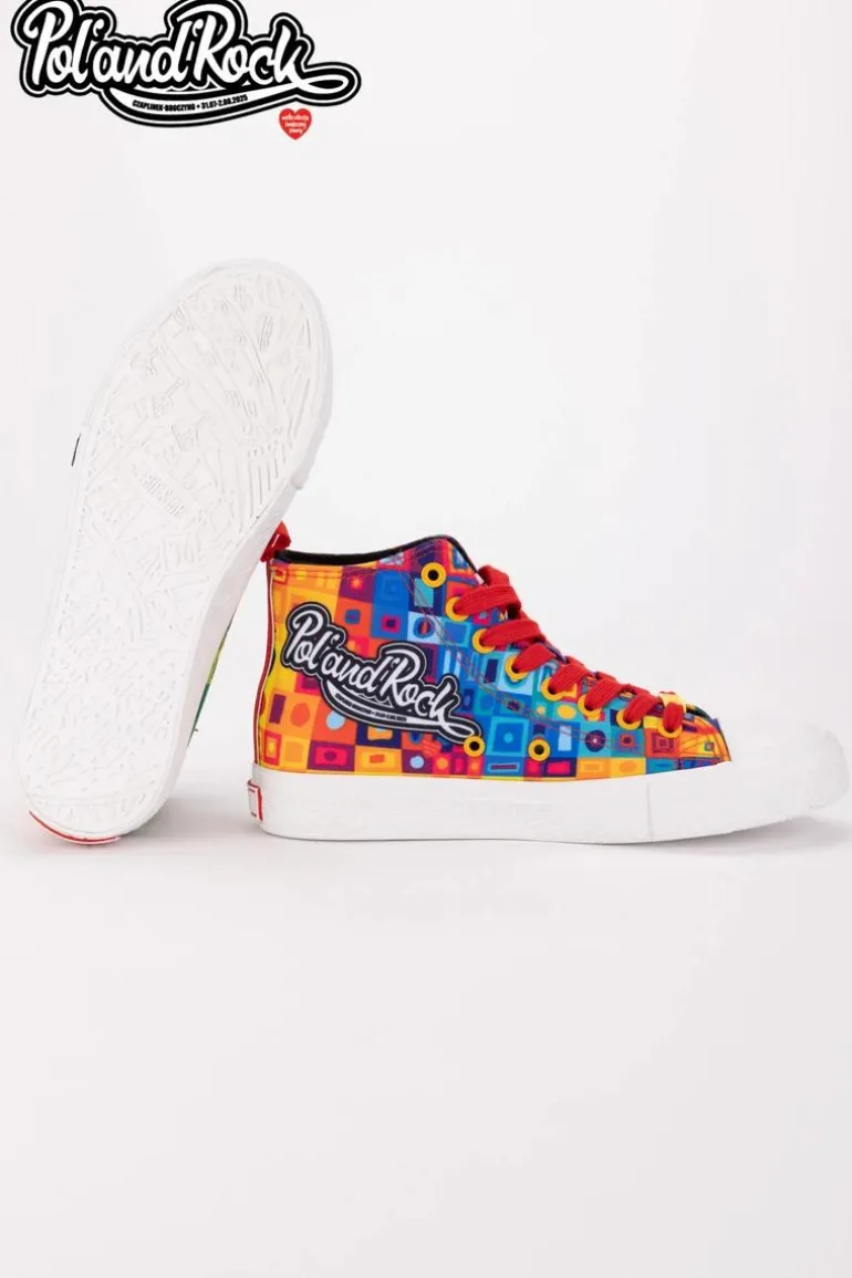 Trampki Pol'and'Rock Festival X Big Star SS174504 Zielono-Żółte