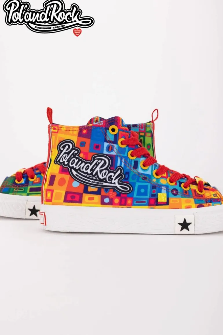 Trampki Pol'and'Rock Festival X Big Star SS174504 Zielono-Żółte