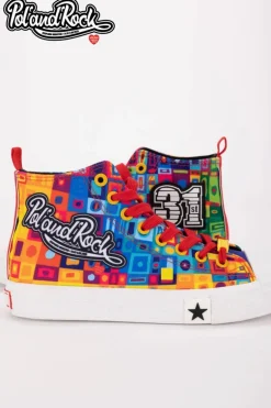 Trampki Pol'and'Rock Festival X Big Star SS174504 Zielono-Żółte