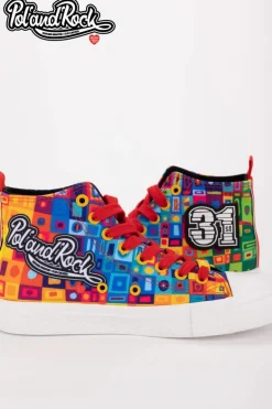 Trampki Pol'and'Rock Festival X Big Star SS174504 Zielono-Żółte