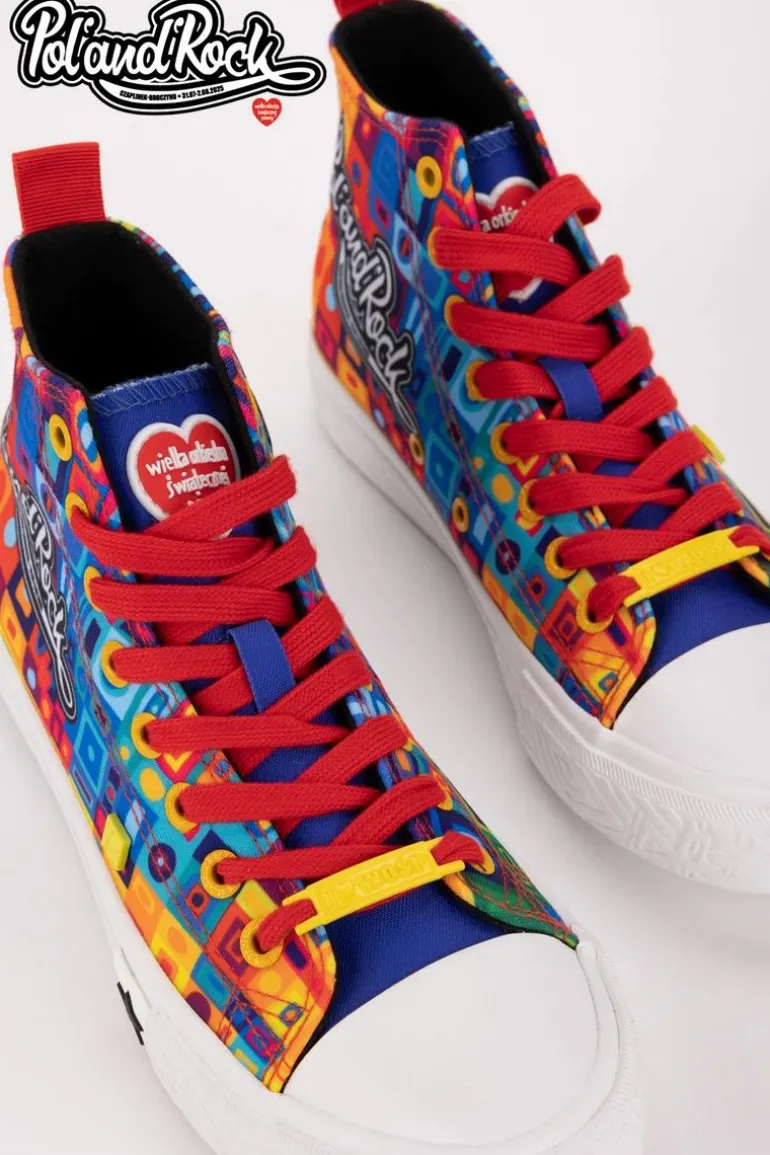 Trampki Pol'and'Rock Festival X Big Star SS174504 Zielono-Żółte