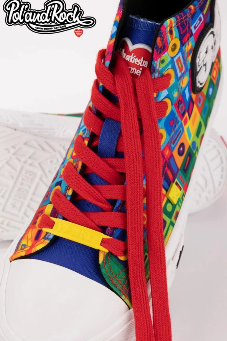 Trampki Pol'and'Rock Festival X Big Star SS174504 Zielono-Żółte