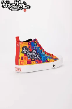 Trampki Pol'and'Rock Festival X Big Star SS174504 Zielono-Żółte