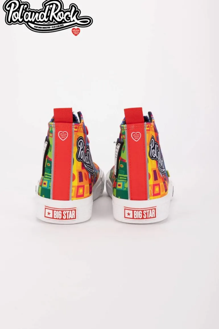 Trampki Pol'and'Rock Festival X Big Star SS174504 Zielono-Żółte