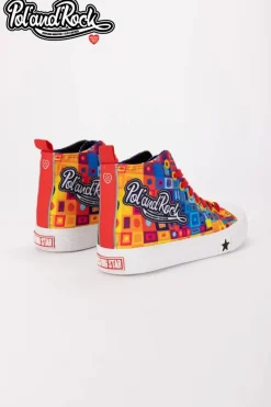 Trampki Pol'and'Rock Festival X Big Star SS174504 Zielono-Żółte