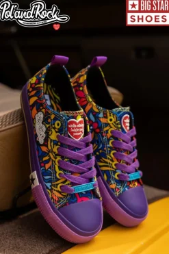 Trampki Pol'and'Rock Festival X Big Star SS274905 Fioletowe