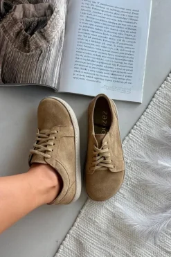 Trampki Typu Barefoot Z Naturalnego Zamszu Zazoo 314 Beżowe