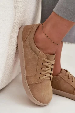 Trampki Typu Barefoot Z Naturalnego Zamszu Zazoo 314 Beżowe