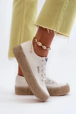 Trampki Z Plecionką Lee Cooper LCW-24-44-2410 Białe