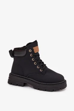 Trapery Damskie Ocieplane Futerkiem Na Zamek Czarne Tharika