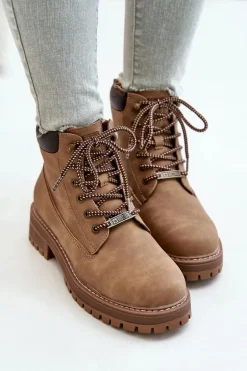 Trapery Damskie Ocieplane Big Star OO274A289 Brązowe