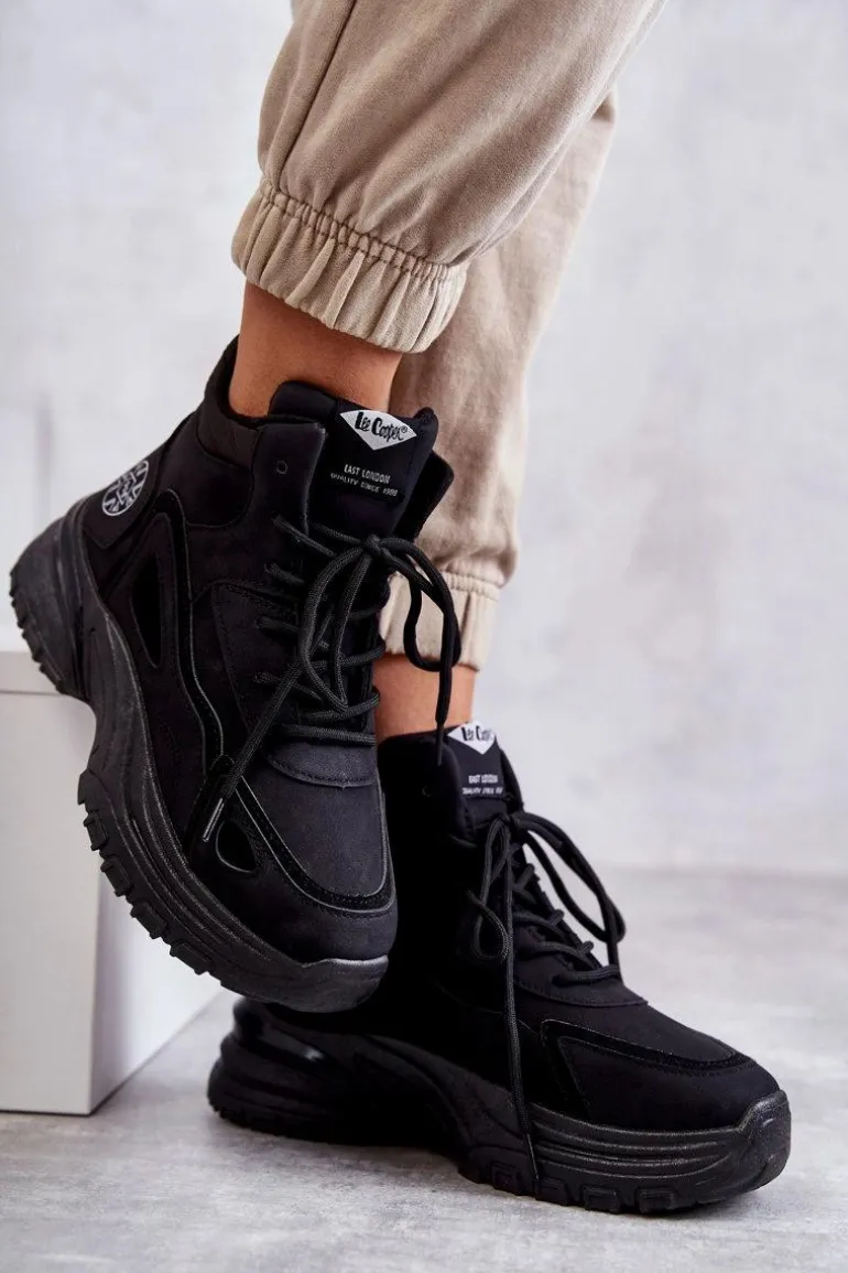 Trapery na platformie Lee Cooper LCJ-22-44-1353L Czarne