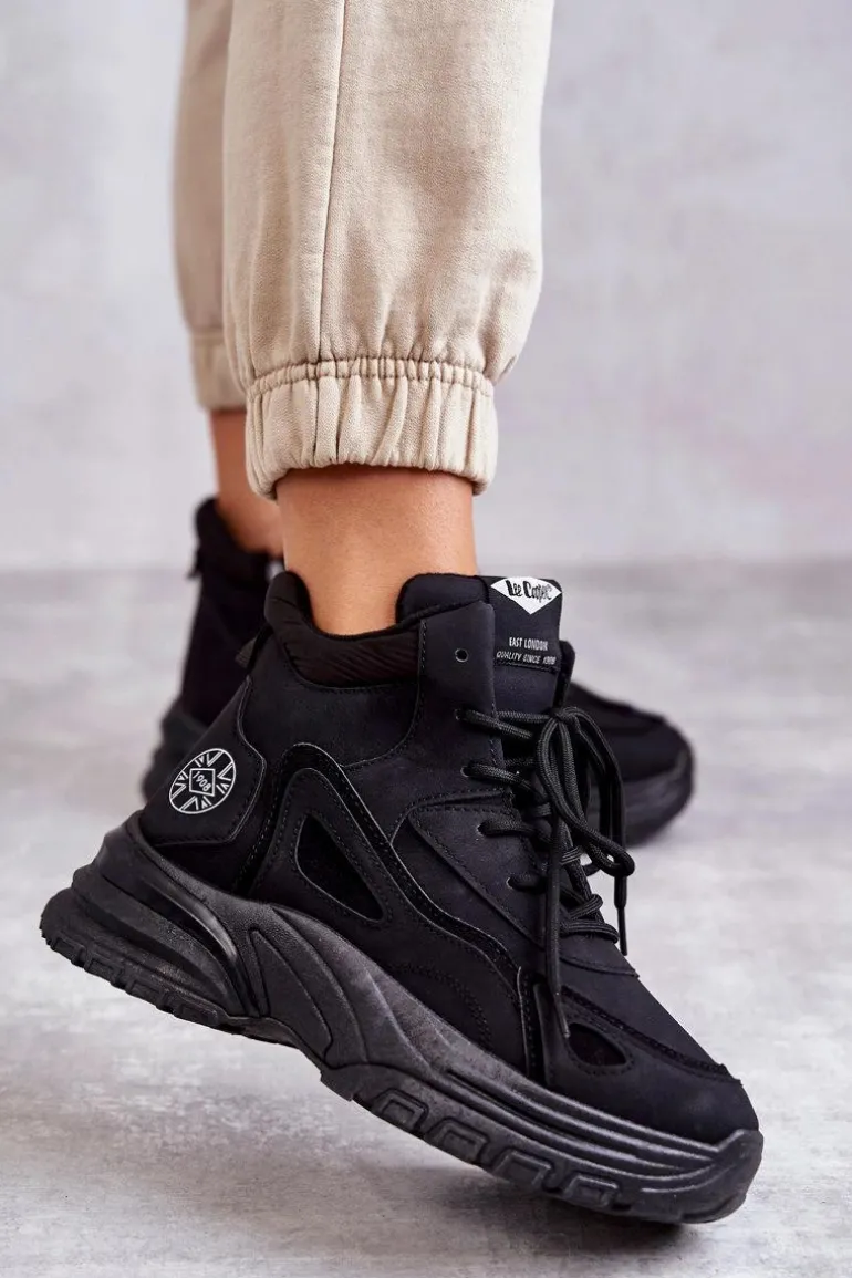 Trapery na platformie Lee Cooper LCJ-22-44-1353L Czarne