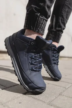 Trekkingowe Młodzieżowe Buty Big Star Wysokie Outdoor Granatowe EE274817