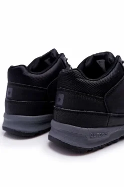 Trekkingowe Młodzieżowe Buty Big Star Wysokie Outdoor Czarne EE274816