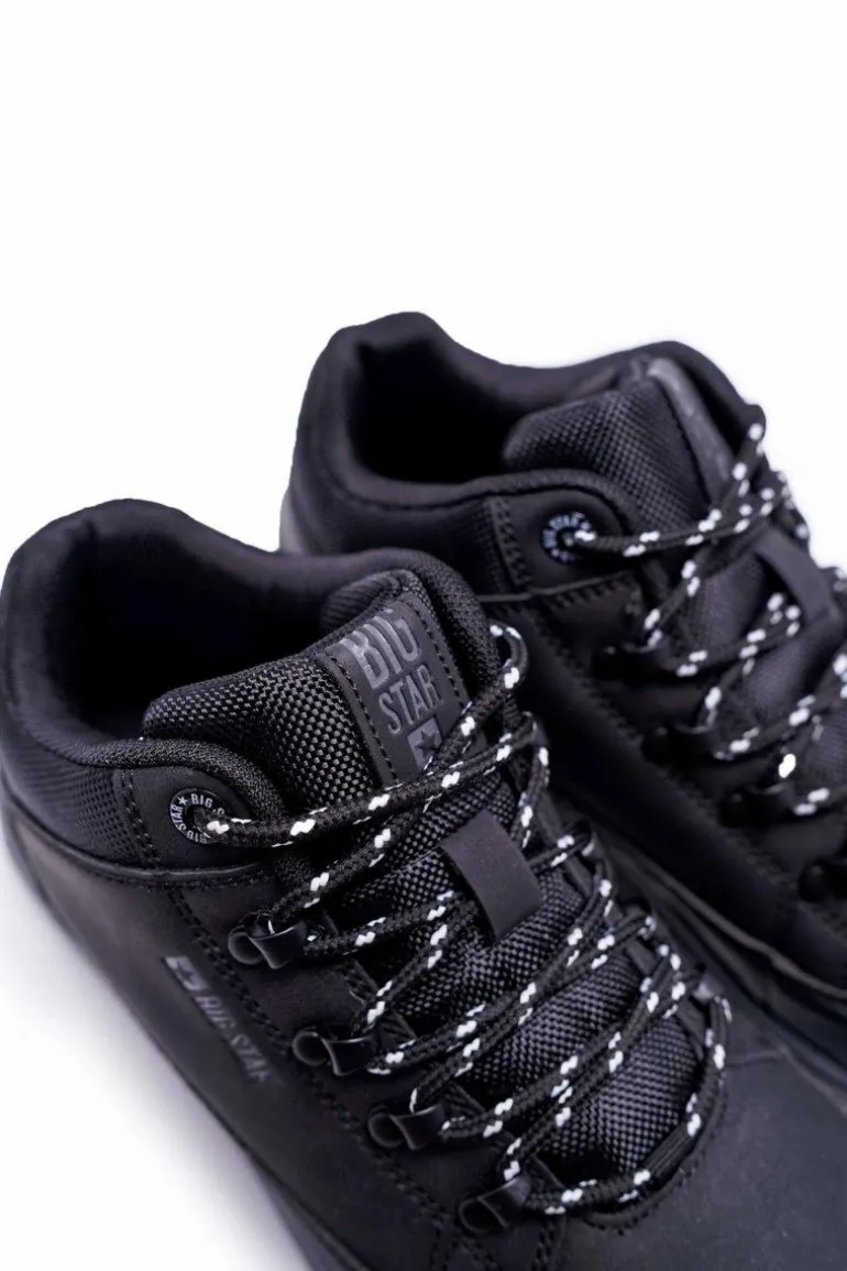 Trekkingowe Młodzieżowe Buty Big Star Wysokie Outdoor Czarne EE274816