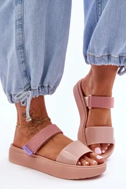 Wegańskie Klapki Na Rzep ZAXY HH285284 Nude