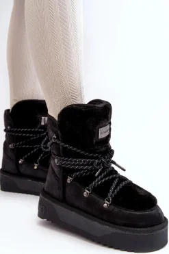 Wegańskie Śniegowce Na Platformie Wodoodporne D.Franklin DFSH371008 Czarne