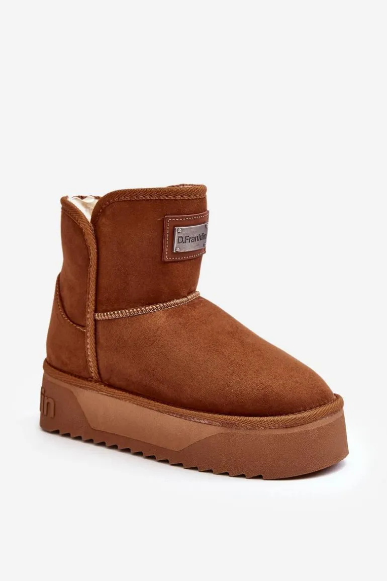 Wegańskie Śniegowce Na Platformie D.Franklin DFSH371004 Brązowe