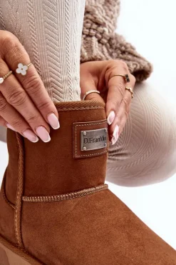 Wegańskie Śniegowce Na Platformie D.Franklin DFSH371004 Brązowe