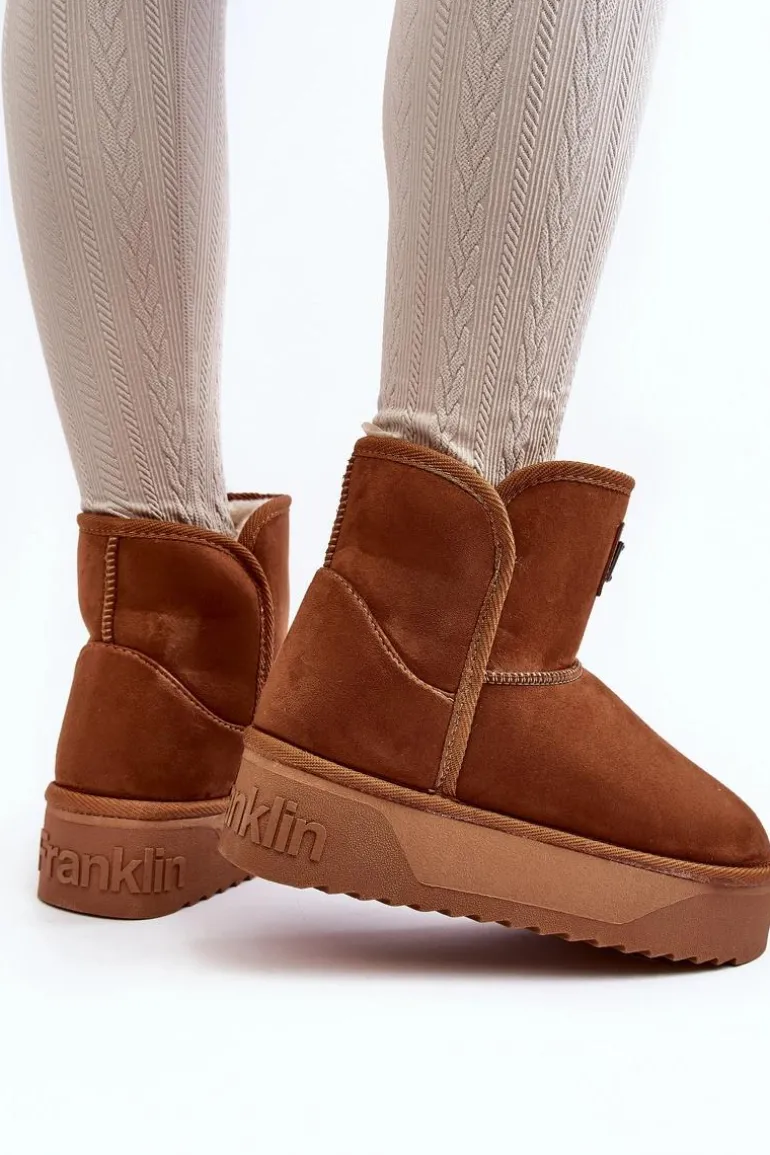Wegańskie Śniegowce Na Platformie D.Franklin DFSH371004 Brązowe