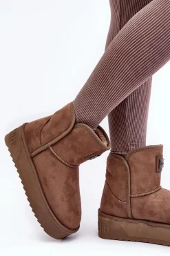 Wegańskie Śniegowce Na Platformie D.Franklin DFSH371004 Ciemnobeżowe