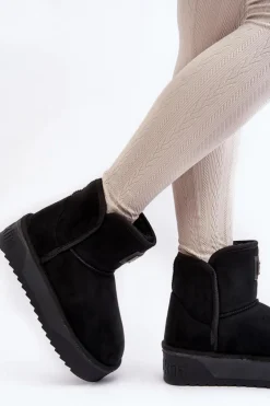 Wegańskie Wodoodporne Śniegowce Na Platformie D.Franklin DFSH371004 Czarne