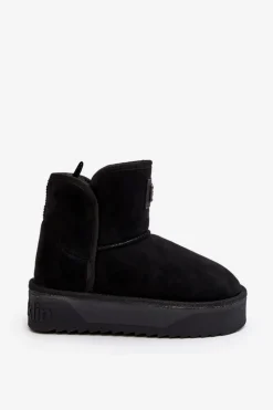 Wegańskie Wodoodporne Śniegowce Na Platformie D.Franklin DFSH371004 Czarne