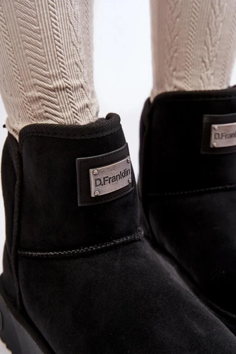 Wegańskie Wodoodporne Śniegowce Na Platformie D.Franklin DFSH371004 Czarne